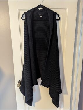 RUDSAK Black Knit Open-Front Vest